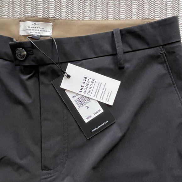 7 For All Mankind The Ace Modern Trouser - Size 32 / Black - Picture 3 of 8